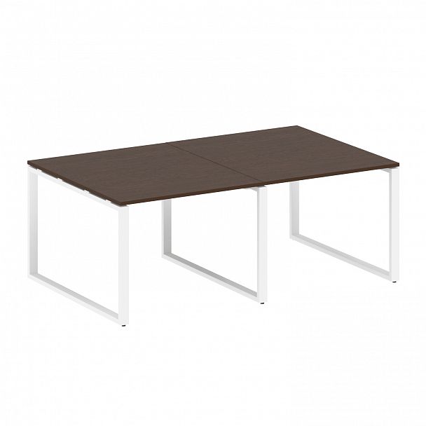 Стол для переговоров "Metal System" БО.ПРГ-2.1 венге/белый - Вид 1
