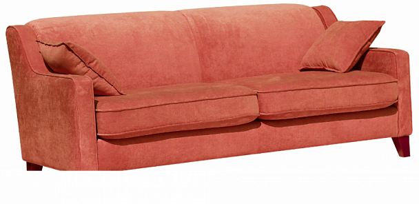 АРМАН КОМФОРТ, ДИВАН ТРЕХМЕСТНЫЙ С ПОДЛОКОТНИКАМИ (2000*930*810), Velvet Lux 28 терракот "Мягкая мебель для кабинета" ТК-001273400710 розовый - Вид 1