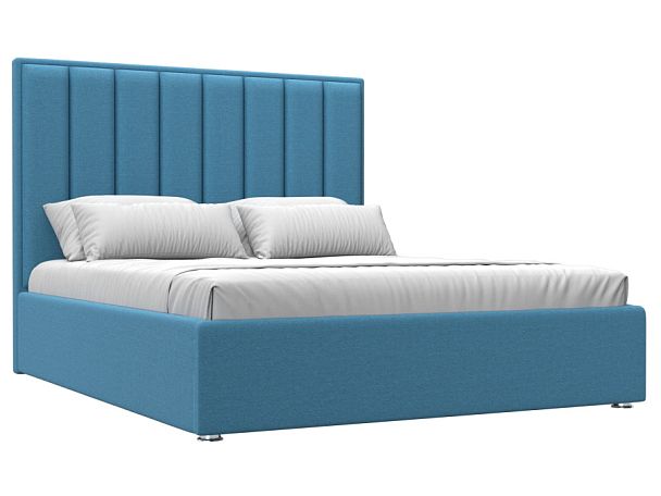 Кровать интерьерная Афродита 160 Рогожка голубой - Вид 1