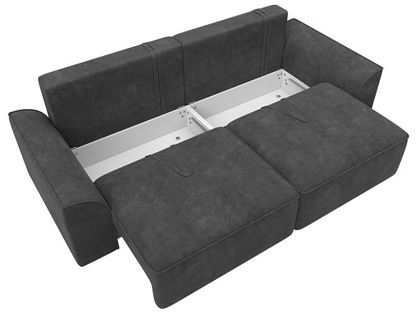 Диван прямой Лига-048 НПБ Велюр серый - Вид 8