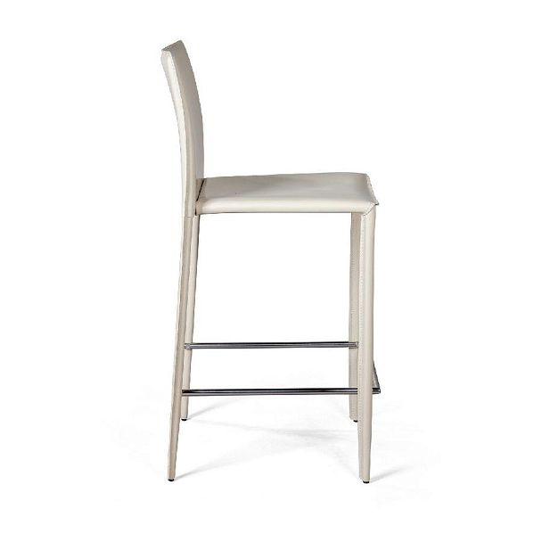 Стул полубарный Rolf, кожа бежевый - Вид 3