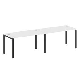 Metal System Р. ст. на 2 раб. места на П-образном м/к БП.СМ-2.3 Белый/Антрацит металл 2800*720*750 - Фото предпросмотра