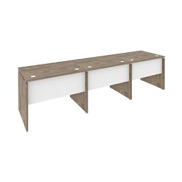 Onix Рабочая станция O.RS-3.1.7 Тиквуд темный/Белый бриллиант 2940*720*750 - Фото предпросмотра