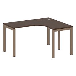 Metal System Quattro Стол криволинейный правый на П-образном м/к 50БП.СА-3 (R) Венге/Мокко металл 1400*1200*750 - Фото предпросмотра