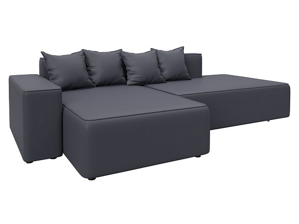 Диван угловой Лига-079 угол левый Экокожа серый - Вид 2