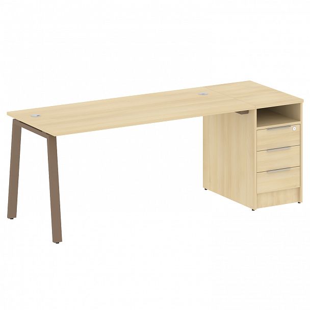 Рабочая станция "Metal System" БА.РС-СТП -1.4 акация/мокко - Вид 1