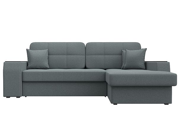 Диван угловой Брюссель правый угол Рогожка серый - Вид 2