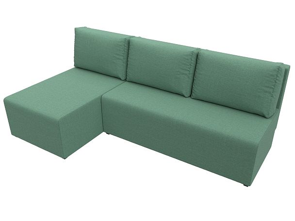 Диван угловой Поло левый угол Рогожка зеленый - Вид 5