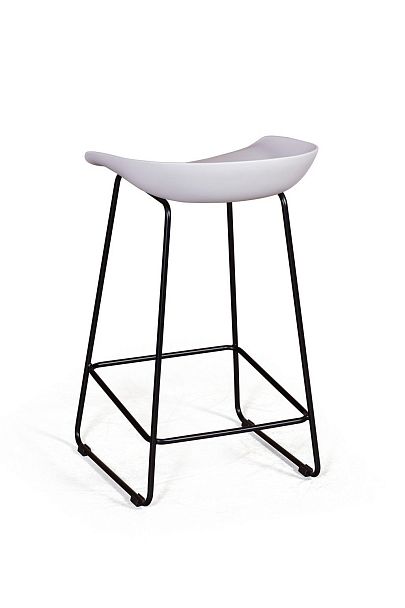 Стул полубарный Leo пластик белый - Вид 9
