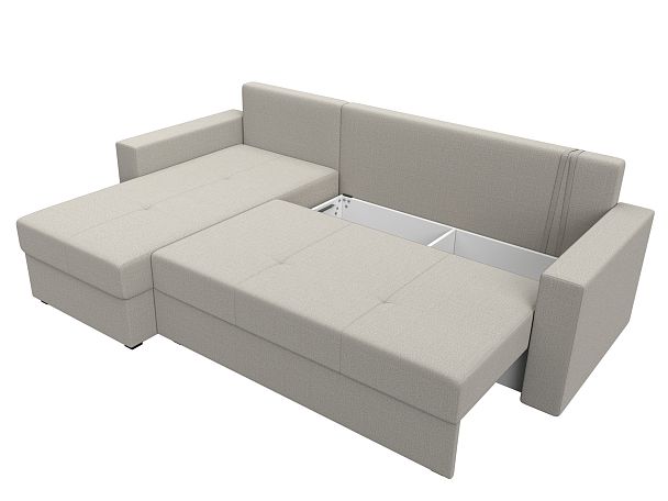 Диван угловой Верона Лайт левый угол Рогожка бежевый - Вид 7
