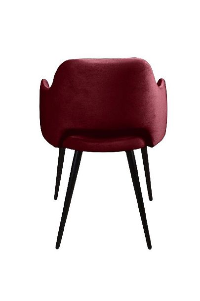 Стул William с подлокотниками, бархат винно-красный 16/ черный конус - Вид 6