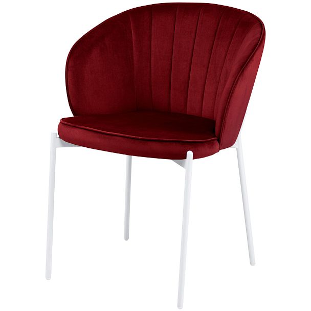 Комплект кухонных стульев Миэль бордовый велюр/белый, 3 шт. - Вид 1