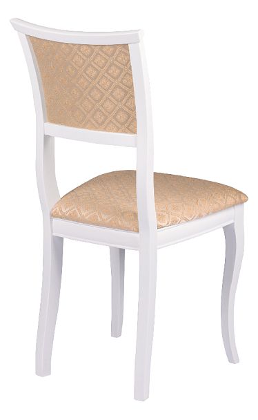 Обеденная группа стол Элат D90(130)х90х76 Белый и 4 стула Камир Белый/Бежевый жаккард - Вид 9