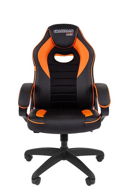 Кресло Chairman game 16 Россия экокожа черный/оранжевый - Вид 2
