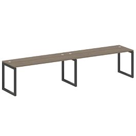 Metal System Quattro Р. ст. на 2 раб. места на О-образном м/к 50БО.СМ-2.5 Вяз/Антрацит металл 3600*720*750 - Фото предпросмотра