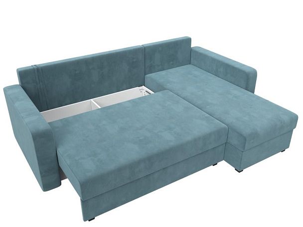 Диван угловой Ливерпуль Лайт правый угол Велюр бирюзовый - Вид 7