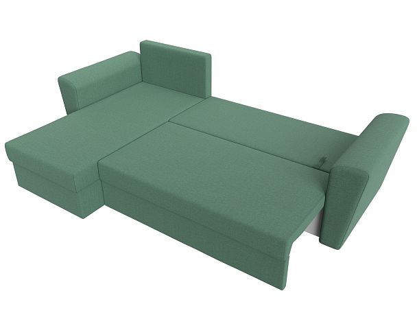 Диван угловой Амстердам Лайт левый угол Рогожка зеленый - Вид 8