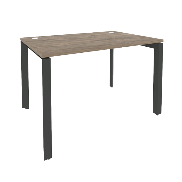 Onix Стол рабочий на П-образном м/к O.MP-SP-2.8 Тиквуд темный/Антрацит металл 1180*800*750 - Вид 1