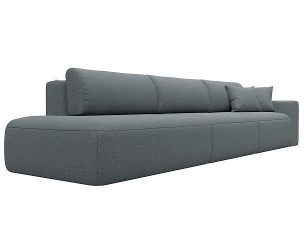 Диван прямой Лига-036 НПБ Модерн Лонг подлокотник справа Рогожка серый - Вид 3