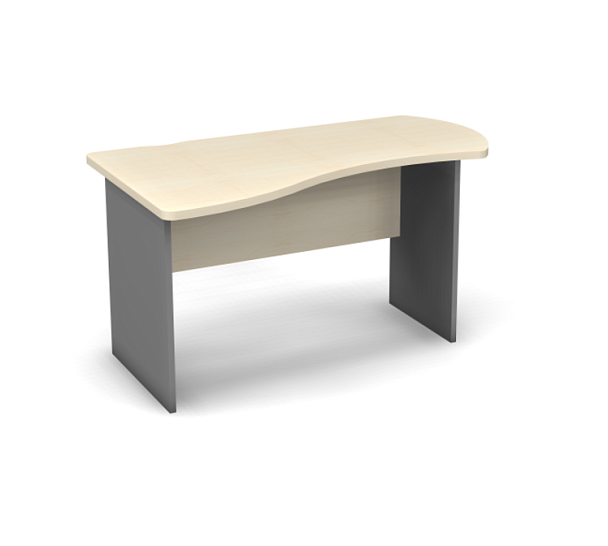 Стол асимметричный L,R 1400 Берлин Береза Майнау/Серый СА 140 - Вид 2