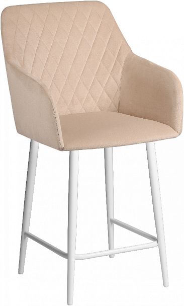 Полубарное поворотное кресло Барли К, Confetti cream/белый - Вид 4