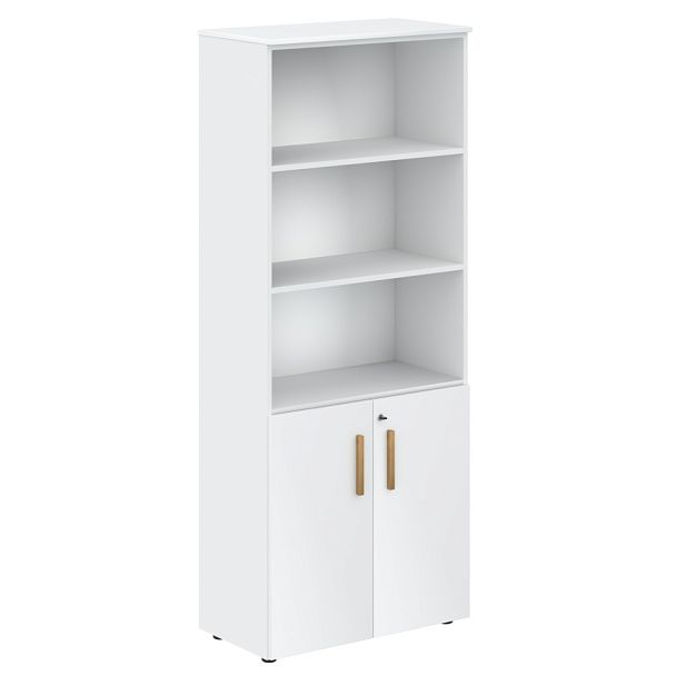 Шкаф с 1 комп-том малых дверей и топом FHC 80.5(Z) Белый премиум/Белый премиум 802х429х1983 FORTA - Вид 1