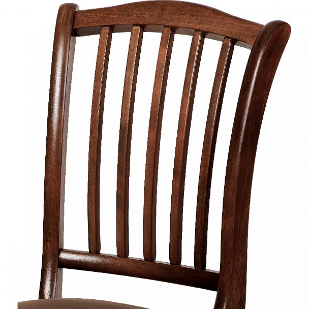 Комплект деревянных стульев с мягким сиденьем Элин Темный орех/Коричневый велюр, 4 шт. - Вид 6