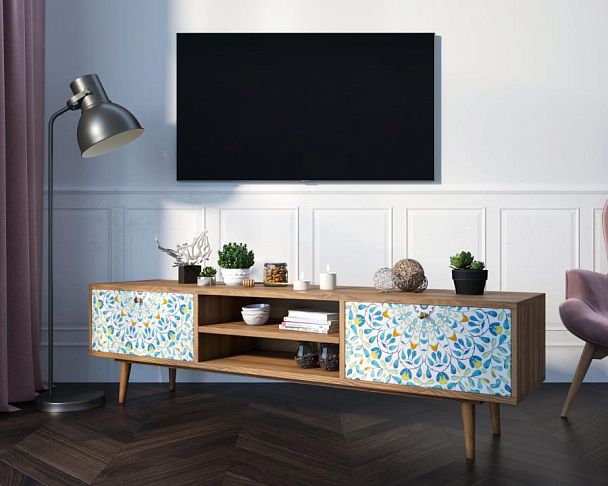 Комод Berber с нишей низкий под TV принт 46 арт BB49/Print_46 - Вид 3