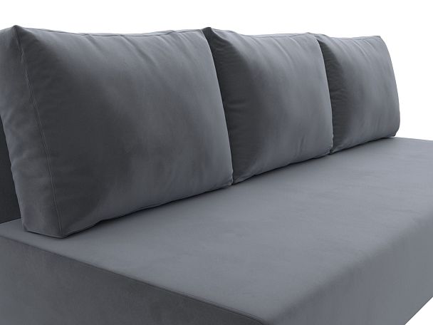 Диван прямой Лига-033 Велюр серый - Вид 4