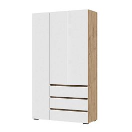 Хелен ШК 06 Шкаф 3х створчатый (1200х2080х460) белый/дуб крафт золото - Фото предпросмотра