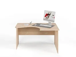 UNITY PС4-14 R ДУБ СОНОМА Офисный стол угловой Правый 1400х1000х750 - Фото предпросмотра