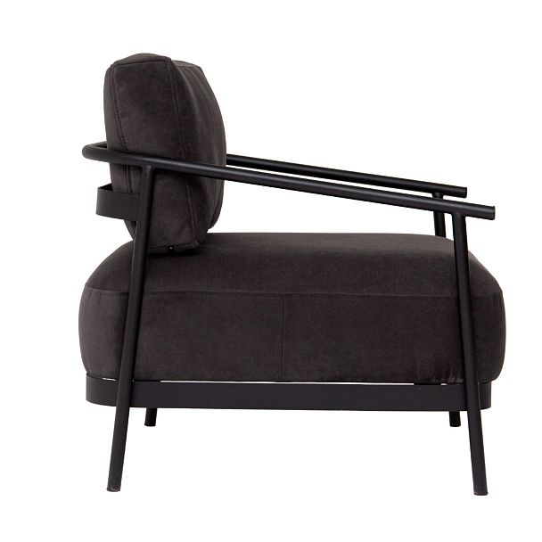 Кресло лофт Tоко, велюр Teddy 020, каркас черный муар - Вид 3