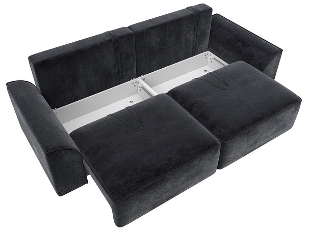 Диван прямой Лига-048 НПБ Велюр серый - Вид 8