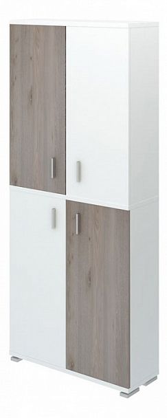 Шкаф книжный Домино нельсон ПУ-30-3 Белый/Нельсон - Вид 1