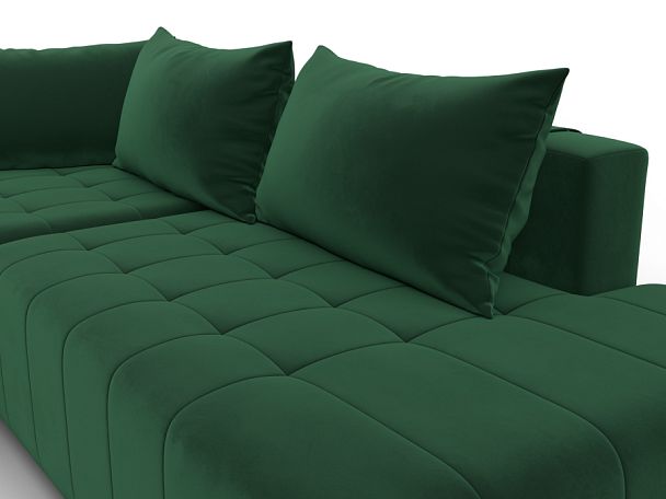 Диван угловой Лига-103 НПБ угол левый Велюр зеленый - Вид 4