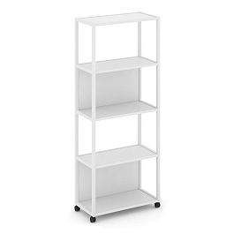 Shelf Mobile Стеллаж 5 уровней 1 секция VR.LT-STK-505.12 Белый Бриллиант/Металл Белый 1200*400*2000 - Фото предпросмотра