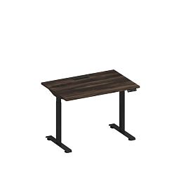 Стол письменный на электроприводе с заглушкой Elevo А2 ЧР 001 ДР дуб ристретто/ черный гладкий - Фото предпросмотра