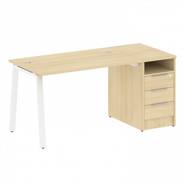 Рабочая станция "Metal System" БА.РС-СТП -1.2 акация/белый - Вид 1