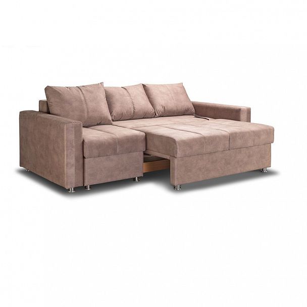 Угловой диван "Стронг ШМТ" коричневый - Вид 1