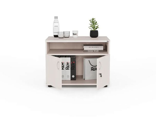 ЛАЙТ / LIGHT RLG018-80x45 Тумба под оргтехнику 80x55x60 Дуб Молочный - Вид 4