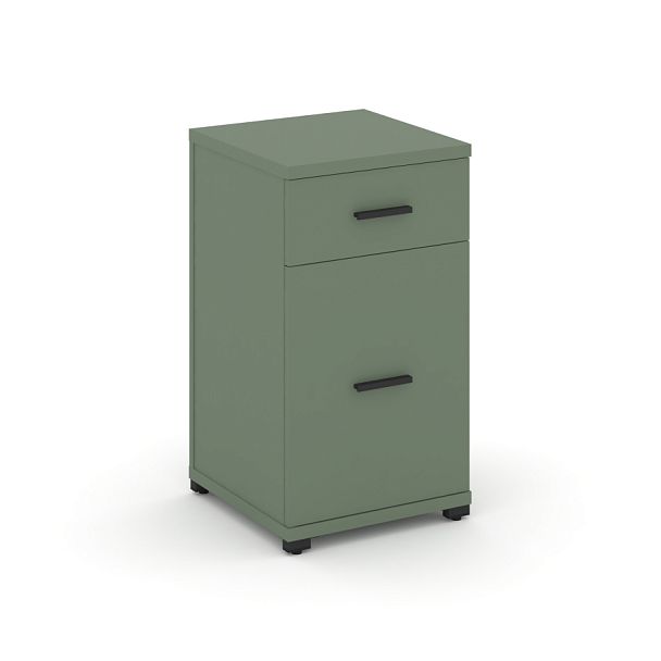 Concept Тумба опорная/приставная 1 ящ.+1 распаш. фасад CN.TUO-005 B Кобо/Металл Черный 420*420*750 - Вид 1