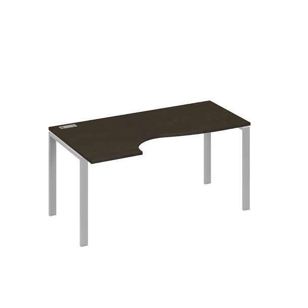 Стол эргономичный левый "Классика" на металлокаркасе UNO A4 А4 Б1 045 БП венге / металлокаркас серый - Вид 1