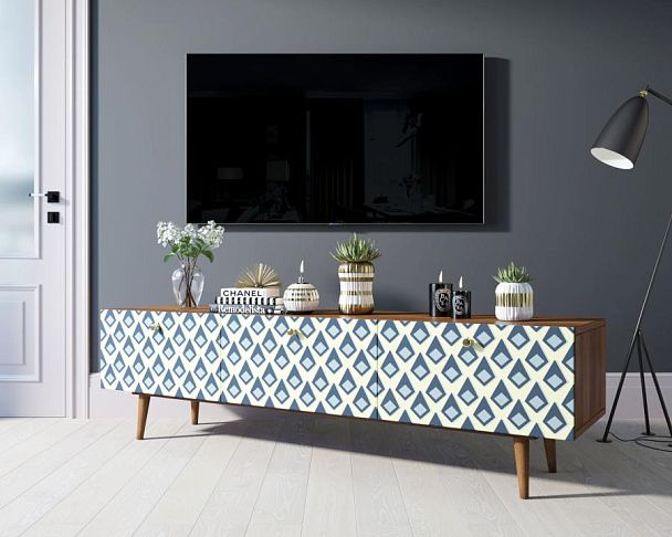 Комод Berber с ящиками низкий под TV принт 13 арт BB19/Print_13 - Вид 3