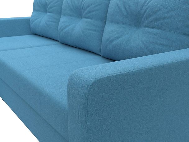 Диван угловой Ливерпуль Лайт левый угол Рогожка голубой - Вид 4