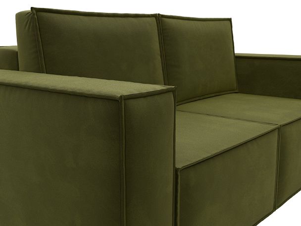Диван прямой Куба мини Микровельвет зеленый - Вид 4