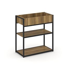 Rift Стеллаж Металл Антрацитический низкий приставной RF.STM-013 Сандал Янтарный/Металл Черный 796*350*750 - Фото предпросмотра