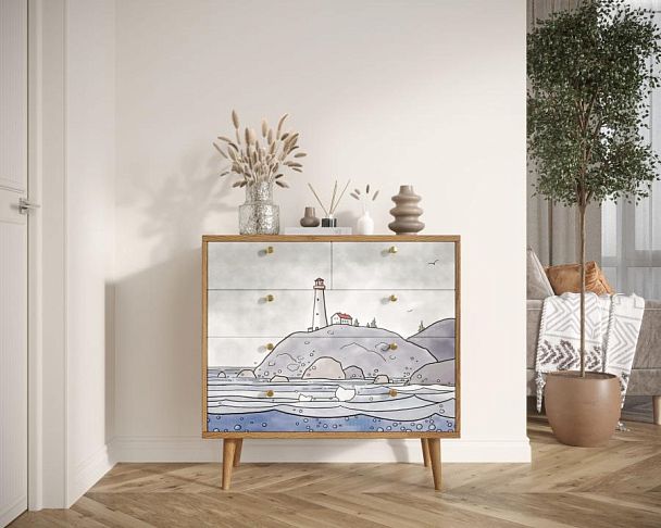 Комод Berber пять ящиков арт BB36/Print_51 - Вид 5