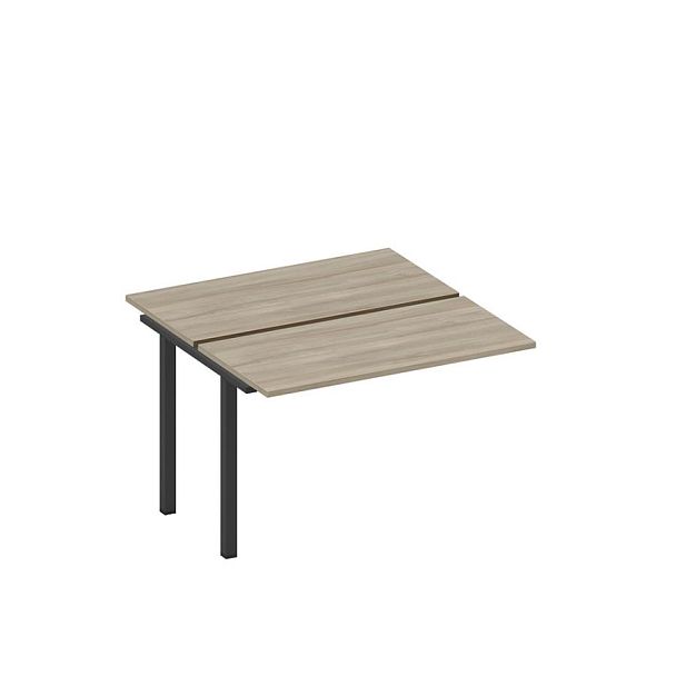 Секция стола рабочей станции на металлокаркасе Space+ А1 ЧР 170.1-1 ВЛ вяз либерти/ черный гладкий - Вид 1