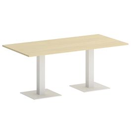 Home Office Стол прямоугольный VR.SP-5-180.2 Клён/Белый металл 1800*900*750 - Фото предпросмотра