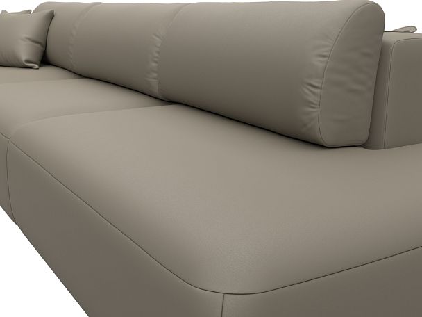 Диван угловой Лига-036 НПБ Модерн Лонг левый угол Экокожа бежевый - Вид 4